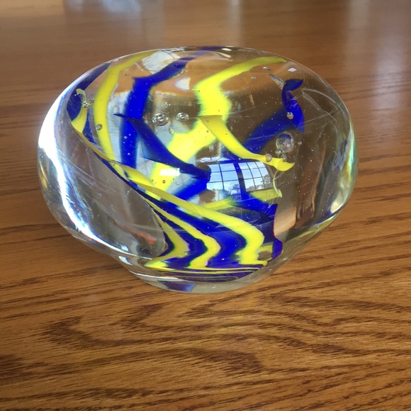 Hand Blown Glass Paperweight - Picture 2 of 4
